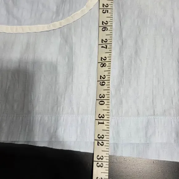 Pomander Place "Lizzie" Sky Blue Coverup Dress, Med Cotton, V-Neck tunic - Picture 8 of 10